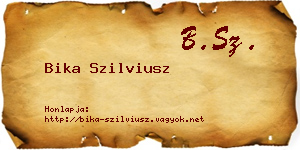 Bika Szilviusz névjegykártya